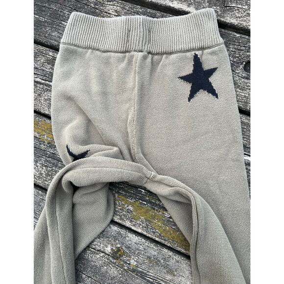 Pistola Women XS Green Black Star Knit Wide Leg Flare Pants Lounge Casual - Picture 6 of 9